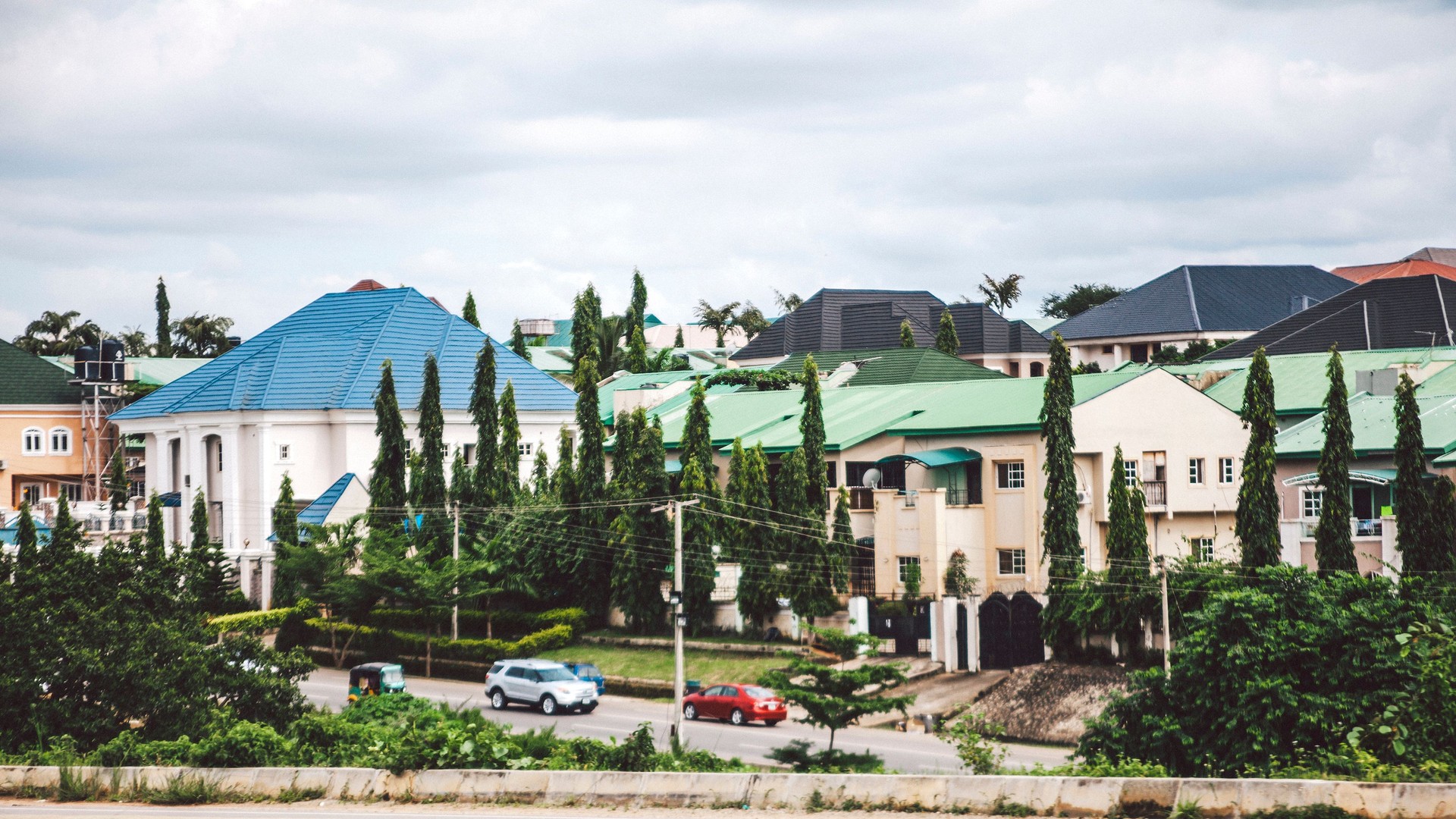 Nice residential area near Abuja, Nigeria.